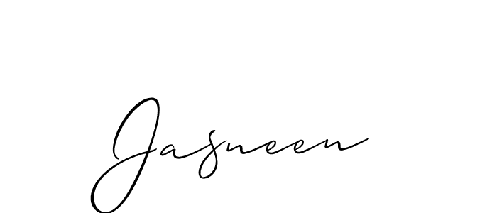 Make a beautiful signature design for name Jasneen. With this signature (Allison_Script) style, you can create a handwritten signature for free. Jasneen signature style 2 images and pictures png