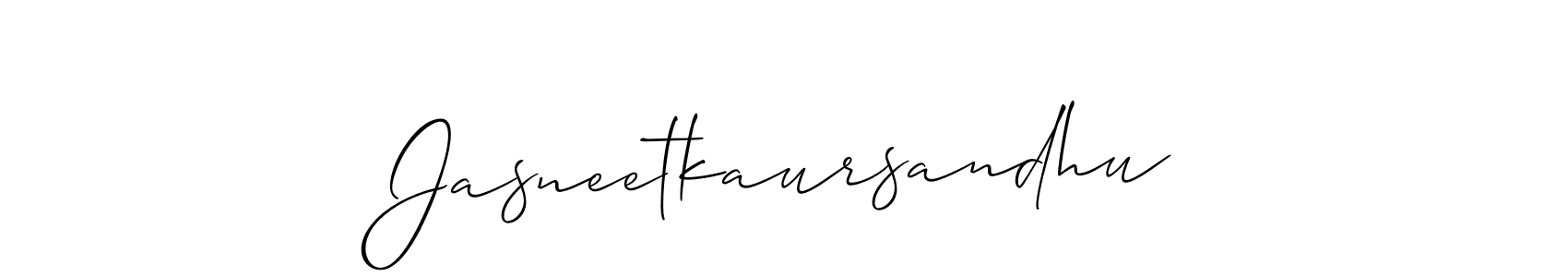 How to make Jasneetkaursandhu signature? Allison_Script is a professional autograph style. Create handwritten signature for Jasneetkaursandhu name. Jasneetkaursandhu signature style 2 images and pictures png