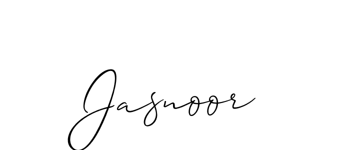 How to Draw Jasnoor signature style? Allison_Script is a latest design signature styles for name Jasnoor. Jasnoor signature style 2 images and pictures png