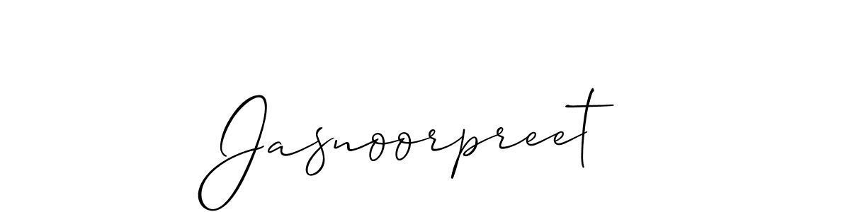 You should practise on your own different ways (Allison_Script) to write your name (Jasnoorpreet) in signature. don't let someone else do it for you. Jasnoorpreet signature style 2 images and pictures png