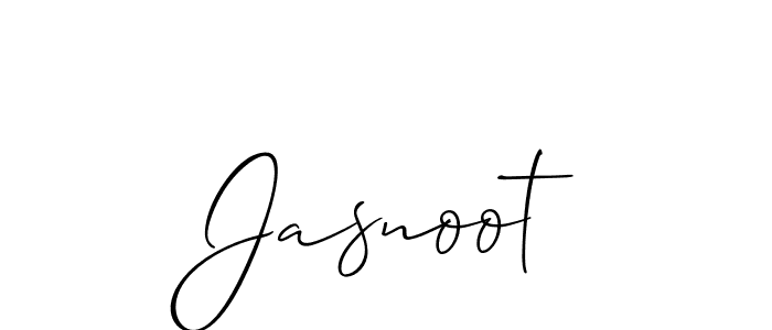 Also we have Jasnoot name is the best signature style. Create professional handwritten signature collection using Allison_Script autograph style. Jasnoot signature style 2 images and pictures png