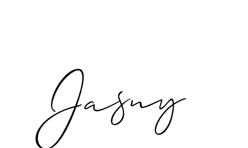 Best and Professional Signature Style for Jasny. Allison_Script Best Signature Style Collection. Jasny signature style 2 images and pictures png