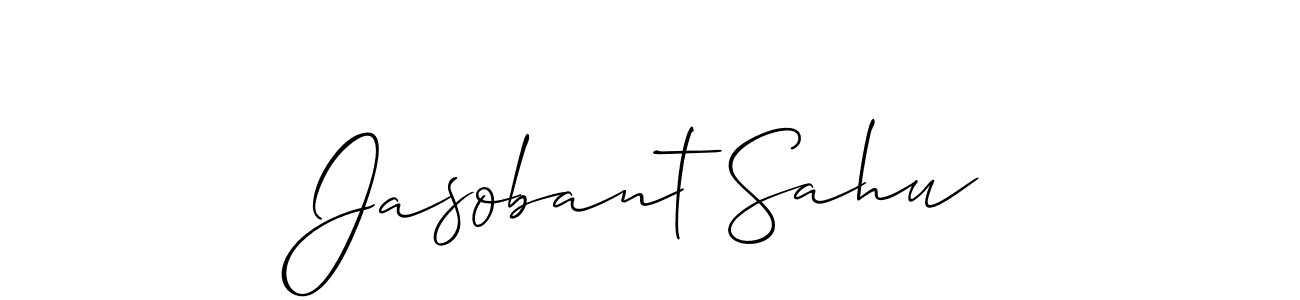 Design your own signature with our free online signature maker. With this signature software, you can create a handwritten (Allison_Script) signature for name Jasobant Sahu. Jasobant Sahu signature style 2 images and pictures png