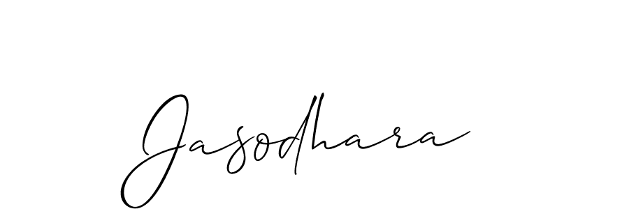 Make a beautiful signature design for name Jasodhara. With this signature (Allison_Script) style, you can create a handwritten signature for free. Jasodhara signature style 2 images and pictures png