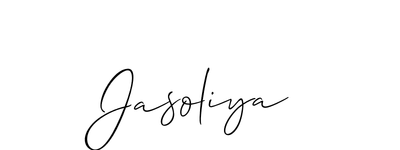 Allison_Script is a professional signature style that is perfect for those who want to add a touch of class to their signature. It is also a great choice for those who want to make their signature more unique. Get Jasoliya name to fancy signature for free. Jasoliya signature style 2 images and pictures png