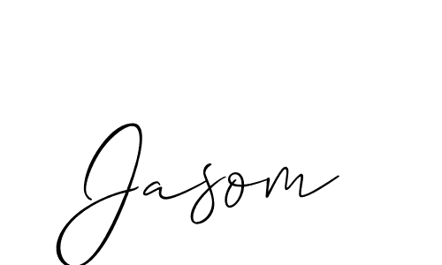 How to make Jasom signature? Allison_Script is a professional autograph style. Create handwritten signature for Jasom name. Jasom signature style 2 images and pictures png