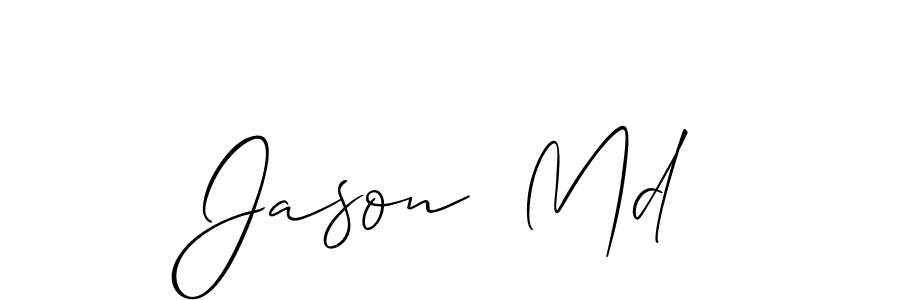 This is the best signature style for the Jason  Md name. Also you like these signature font (Allison_Script). Mix name signature. Jason  Md signature style 2 images and pictures png