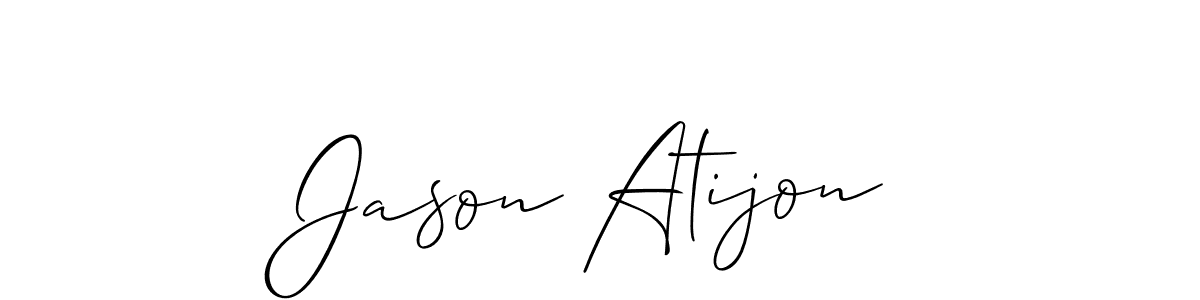 if you are searching for the best signature style for your name Jason Atijon. so please give up your signature search. here we have designed multiple signature styles  using Allison_Script. Jason Atijon signature style 2 images and pictures png