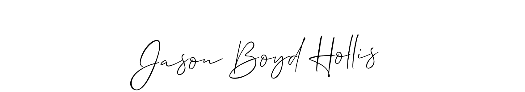 How to make Jason Boyd Hollis name signature. Use Allison_Script style for creating short signs online. This is the latest handwritten sign. Jason Boyd Hollis signature style 2 images and pictures png