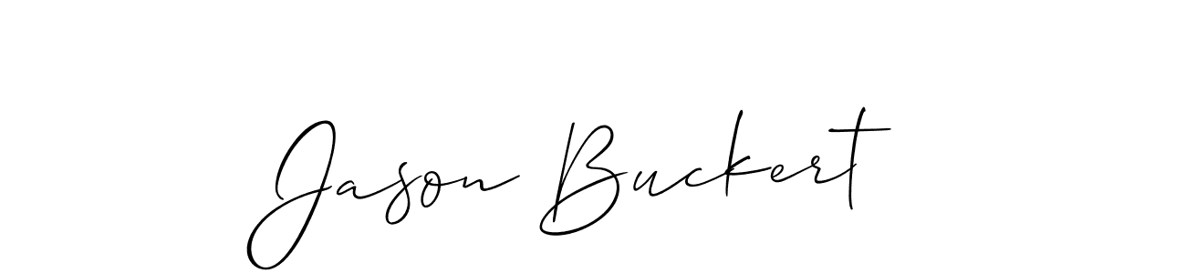 Jason Buckert stylish signature style. Best Handwritten Sign (Allison_Script) for my name. Handwritten Signature Collection Ideas for my name Jason Buckert. Jason Buckert signature style 2 images and pictures png