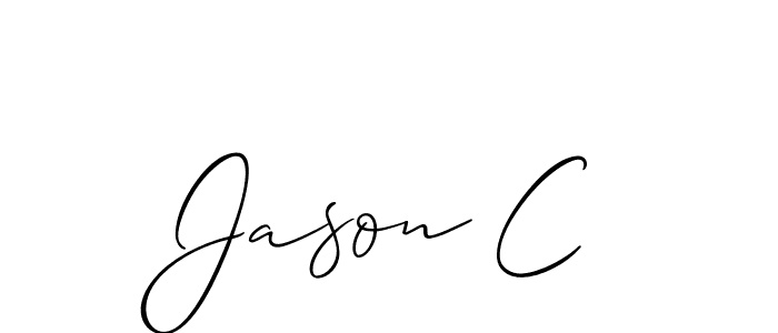 How to Draw Jason C signature style? Allison_Script is a latest design signature styles for name Jason C. Jason C signature style 2 images and pictures png