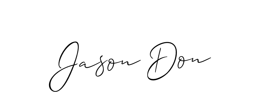 Similarly Allison_Script is the best handwritten signature design. Signature creator online .You can use it as an online autograph creator for name Jason Don. Jason Don signature style 2 images and pictures png