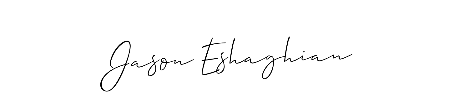 The best way (Allison_Script) to make a short signature is to pick only two or three words in your name. The name Jason Eshaghian include a total of six letters. For converting this name. Jason Eshaghian signature style 2 images and pictures png