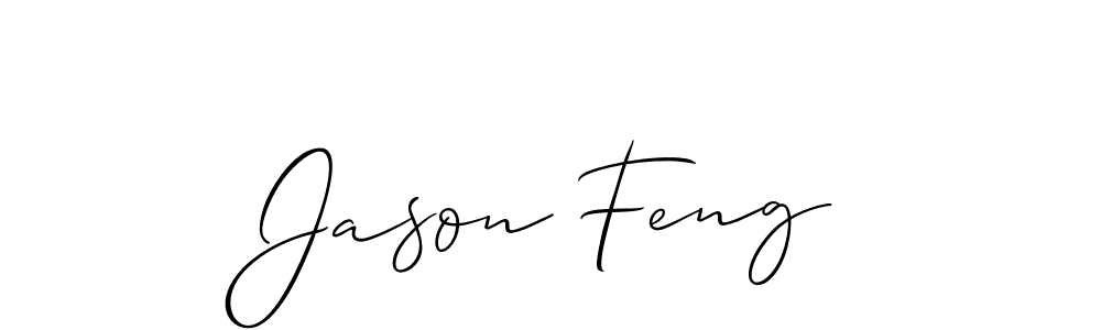 You should practise on your own different ways (Allison_Script) to write your name (Jason Feng) in signature. don't let someone else do it for you. Jason Feng signature style 2 images and pictures png