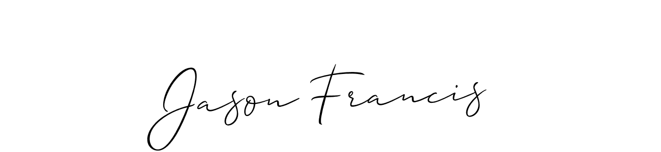 The best way (Allison_Script) to make a short signature is to pick only two or three words in your name. The name Jason Francis include a total of six letters. For converting this name. Jason Francis signature style 2 images and pictures png