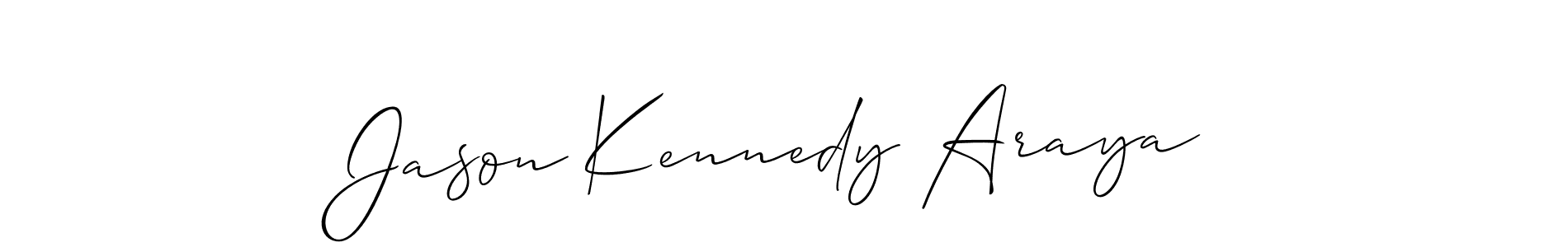 Create a beautiful signature design for name Jason Kennedy Araya. With this signature (Allison_Script) fonts, you can make a handwritten signature for free. Jason Kennedy Araya signature style 2 images and pictures png