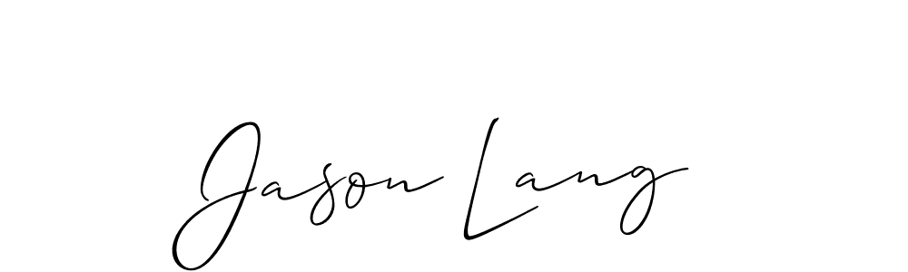Jason Lang stylish signature style. Best Handwritten Sign (Allison_Script) for my name. Handwritten Signature Collection Ideas for my name Jason Lang. Jason Lang signature style 2 images and pictures png