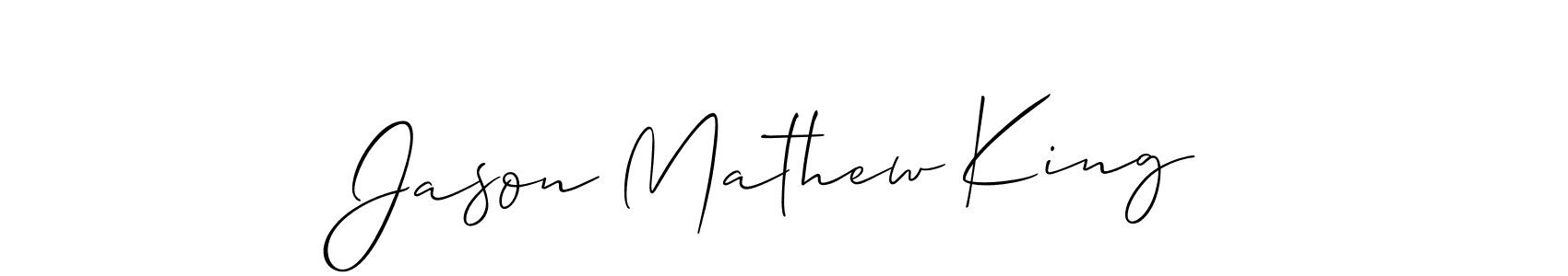 Also You can easily find your signature by using the search form. We will create Jason Mathew King name handwritten signature images for you free of cost using Allison_Script sign style. Jason Mathew King signature style 2 images and pictures png