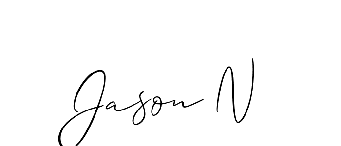 You should practise on your own different ways (Allison_Script) to write your name (Jason N) in signature. don't let someone else do it for you. Jason N signature style 2 images and pictures png