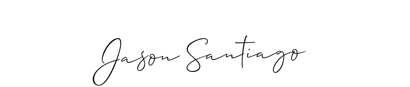 You should practise on your own different ways (Allison_Script) to write your name (Jason Santiago) in signature. don't let someone else do it for you. Jason Santiago signature style 2 images and pictures png
