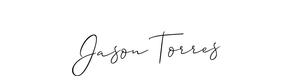 The best way (Allison_Script) to make a short signature is to pick only two or three words in your name. The name Jason Torres include a total of six letters. For converting this name. Jason Torres signature style 2 images and pictures png