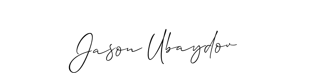 Also we have Jason Ubaydov name is the best signature style. Create professional handwritten signature collection using Allison_Script autograph style. Jason Ubaydov signature style 2 images and pictures png