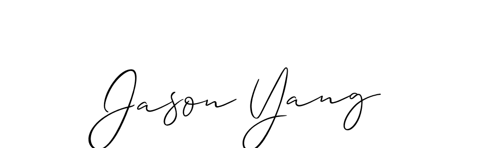 Jason Yang stylish signature style. Best Handwritten Sign (Allison_Script) for my name. Handwritten Signature Collection Ideas for my name Jason Yang. Jason Yang signature style 2 images and pictures png