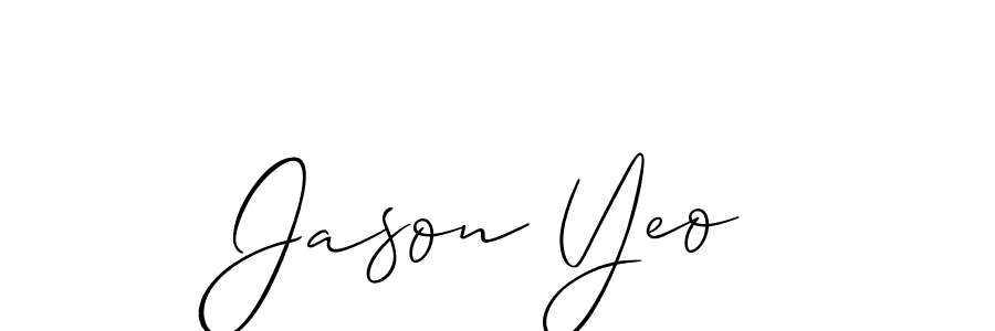 Make a beautiful signature design for name Jason Yeo. With this signature (Allison_Script) style, you can create a handwritten signature for free. Jason Yeo signature style 2 images and pictures png