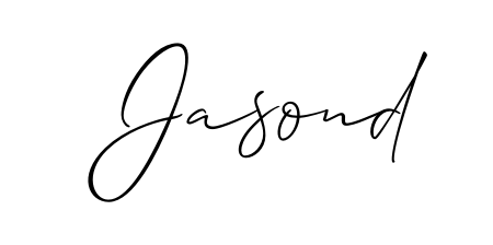 A stylish, flowing autograph style designed for name Jasond using Allison_Script typography. Perfect for digital creative projects. Jasond signature style 2 images and pictures png