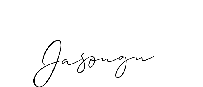 You should practise on your own different ways (Allison_Script) to write your name (Jasongn) in signature. don't let someone else do it for you. Jasongn signature style 2 images and pictures png