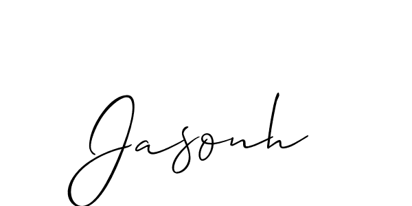 How to make Jasonh name signature. Use Allison_Script style for creating short signs online. This is the latest handwritten sign. Jasonh signature style 2 images and pictures png