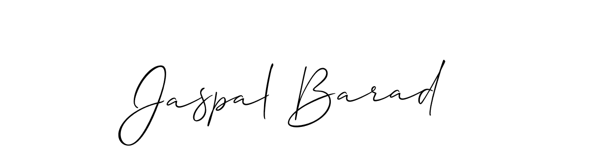 It looks lik you need a new signature style for name Jaspal Barad. Design unique handwritten (Allison_Script) signature with our free signature maker in just a few clicks. Jaspal Barad signature style 2 images and pictures png