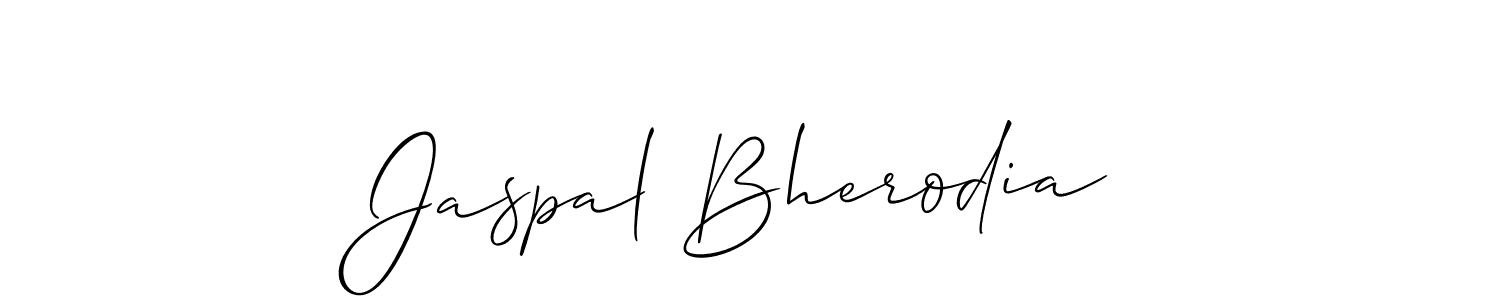 Jaspal Bherodia stylish signature style. Best Handwritten Sign (Allison_Script) for my name. Handwritten Signature Collection Ideas for my name Jaspal Bherodia. Jaspal Bherodia signature style 2 images and pictures png