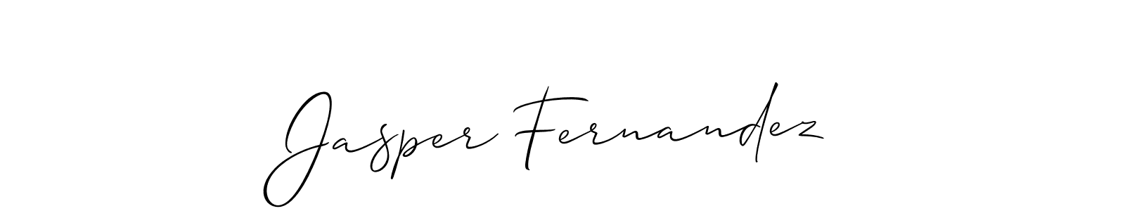 Jasper Fernandez stylish signature style. Best Handwritten Sign (Allison_Script) for my name. Handwritten Signature Collection Ideas for my name Jasper Fernandez. Jasper Fernandez signature style 2 images and pictures png