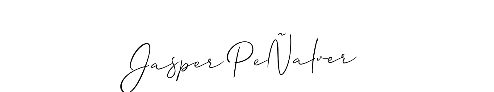 You should practise on your own different ways (Allison_Script) to write your name (Jasper PeÑalver) in signature. don't let someone else do it for you. Jasper PeÑalver signature style 2 images and pictures png