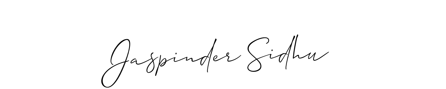 Use a signature maker to create a handwritten signature online. With this signature software, you can design (Allison_Script) your own signature for name Jaspinder Sidhu. Jaspinder Sidhu signature style 2 images and pictures png