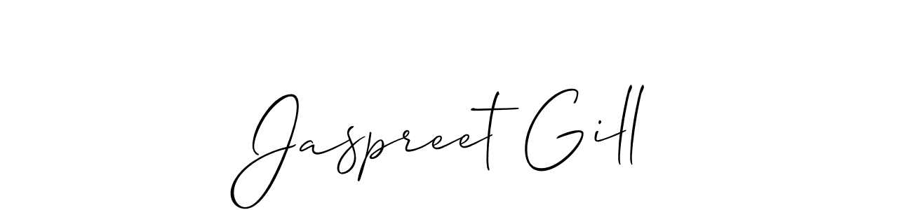 How to make Jaspreet Gill signature? Allison_Script is a professional autograph style. Create handwritten signature for Jaspreet Gill name. Jaspreet Gill signature style 2 images and pictures png