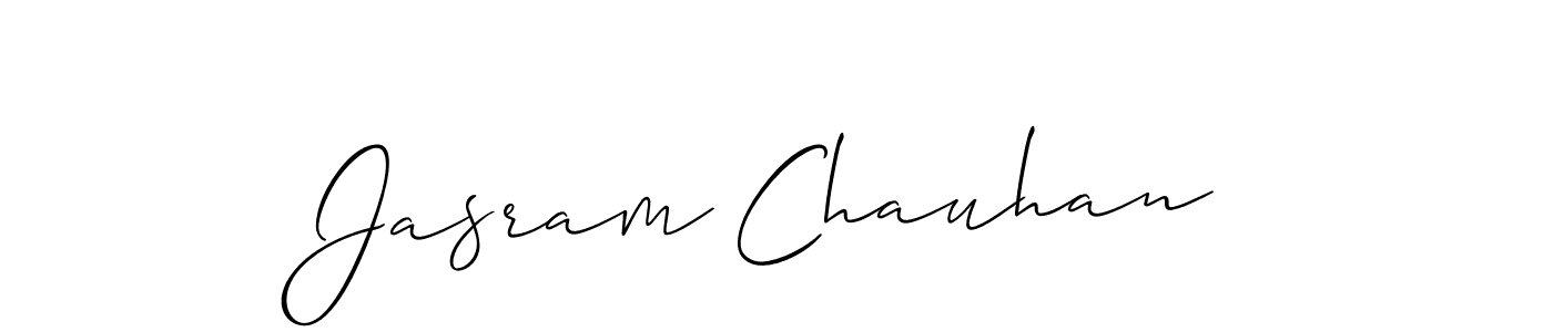 Use a signature maker to create a handwritten signature online. With this signature software, you can design (Allison_Script) your own signature for name Jasram Chauhan. Jasram Chauhan signature style 2 images and pictures png