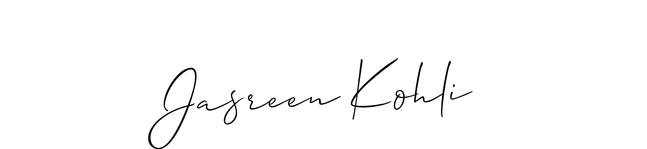 The best way (Allison_Script) to make a short signature is to pick only two or three words in your name. The name Jasreen Kohli include a total of six letters. For converting this name. Jasreen Kohli signature style 2 images and pictures png