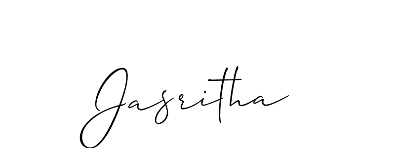 Create a beautiful signature design for name Jasritha. With this signature (Allison_Script) fonts, you can make a handwritten signature for free. Jasritha signature style 2 images and pictures png