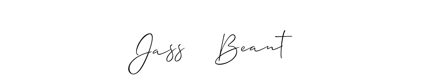 Also we have Jass ♥️ Beant name is the best signature style. Create professional handwritten signature collection using Allison_Script autograph style. Jass ♥️ Beant signature style 2 images and pictures png