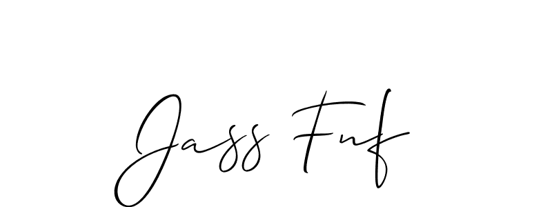 How to make Jass Fnf signature? Allison_Script is a professional autograph style. Create handwritten signature for Jass Fnf name. Jass Fnf signature style 2 images and pictures png