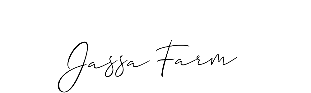 if you are searching for the best signature style for your name Jassa Farm. so please give up your signature search. here we have designed multiple signature styles  using Allison_Script. Jassa Farm signature style 2 images and pictures png