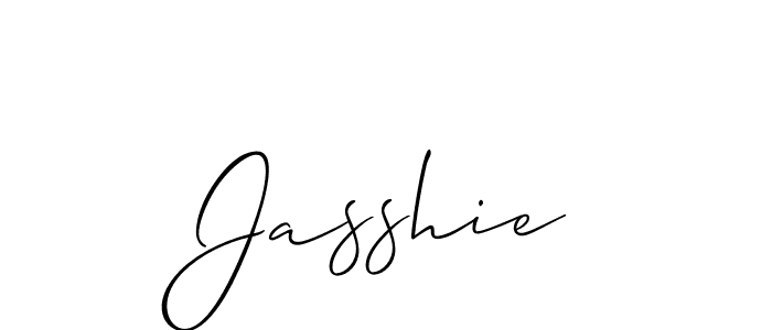 if you are searching for the best signature style for your name Jasshie. so please give up your signature search. here we have designed multiple signature styles  using Allison_Script. Jasshie signature style 2 images and pictures png