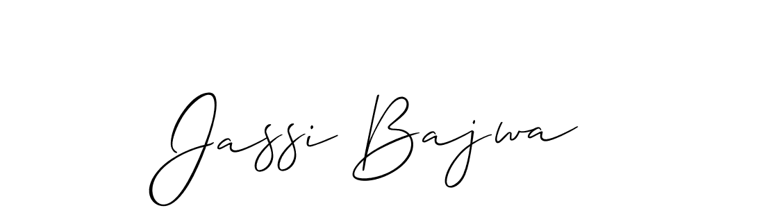 Jassi Bajwa stylish signature style. Best Handwritten Sign (Allison_Script) for my name. Handwritten Signature Collection Ideas for my name Jassi Bajwa. Jassi Bajwa signature style 2 images and pictures png