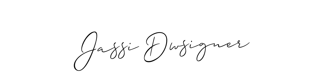 The best way (Allison_Script) to make a short signature is to pick only two or three words in your name. The name Jassi Dwsigner include a total of six letters. For converting this name. Jassi Dwsigner signature style 2 images and pictures png