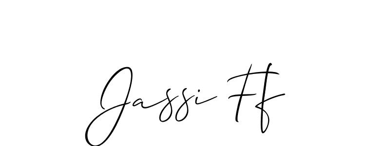 Also You can easily find your signature by using the search form. We will create Jassi Ff name handwritten signature images for you free of cost using Allison_Script sign style. Jassi Ff signature style 2 images and pictures png