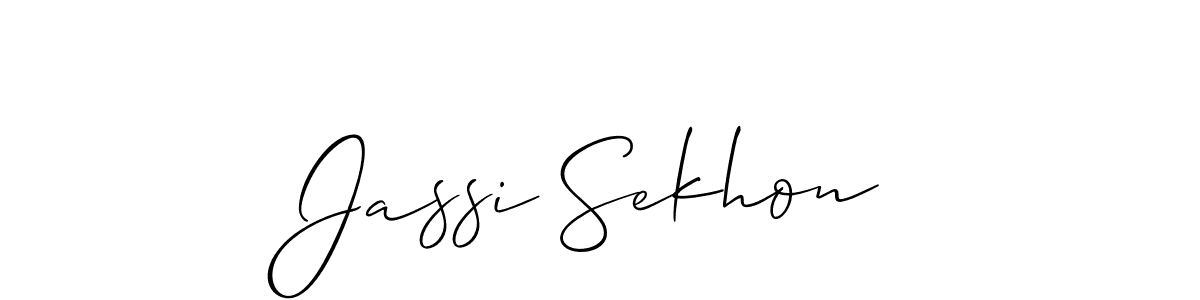 Also we have Jassi Sekhon name is the best signature style. Create professional handwritten signature collection using Allison_Script autograph style. Jassi Sekhon signature style 2 images and pictures png