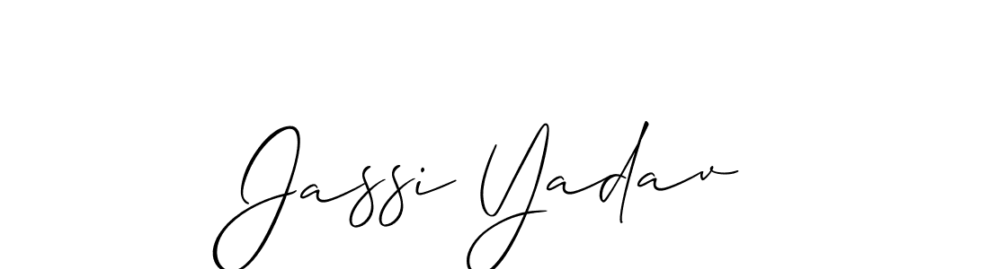 How to make Jassi Yadav signature? Allison_Script is a professional autograph style. Create handwritten signature for Jassi Yadav name. Jassi Yadav signature style 2 images and pictures png