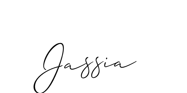 Create a beautiful signature design for name Jassia. With this signature (Allison_Script) fonts, you can make a handwritten signature for free. Jassia signature style 2 images and pictures png